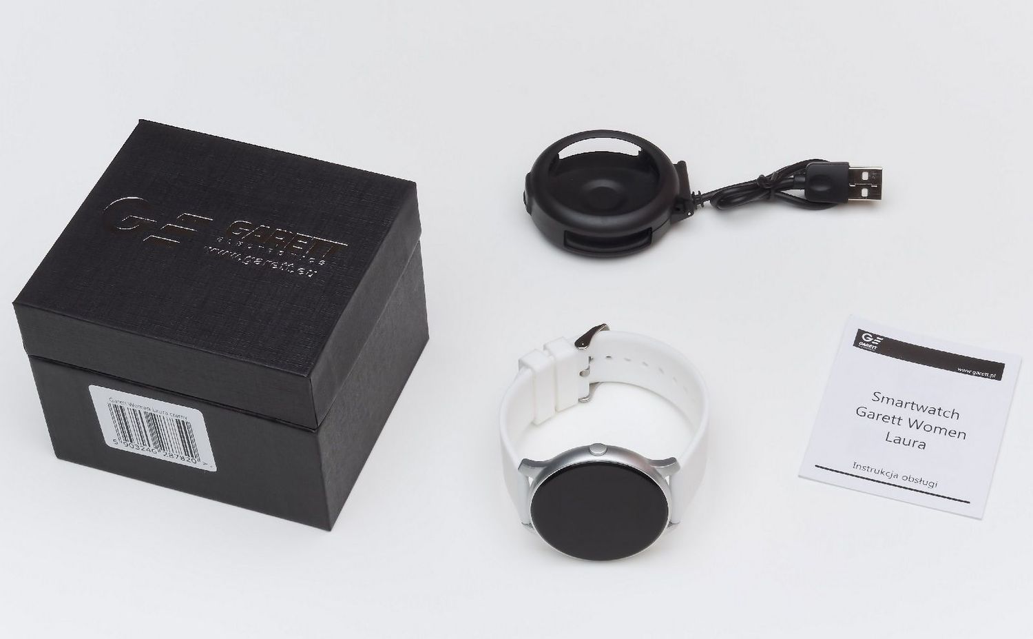 Smartwatch damski biały Garett Women Lady Rosa RT. Smartwatch dla kobiety➤. Smartwatch damski sportowy.jpg